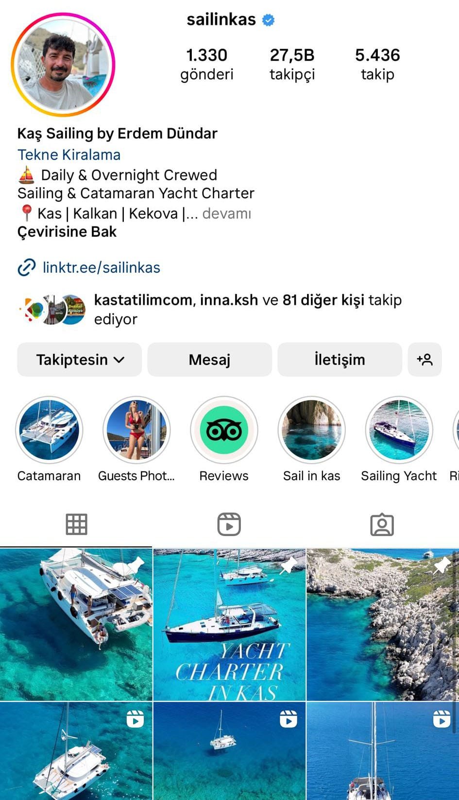 Instagram Sail in Kas with Larsoy Travel & Yachting